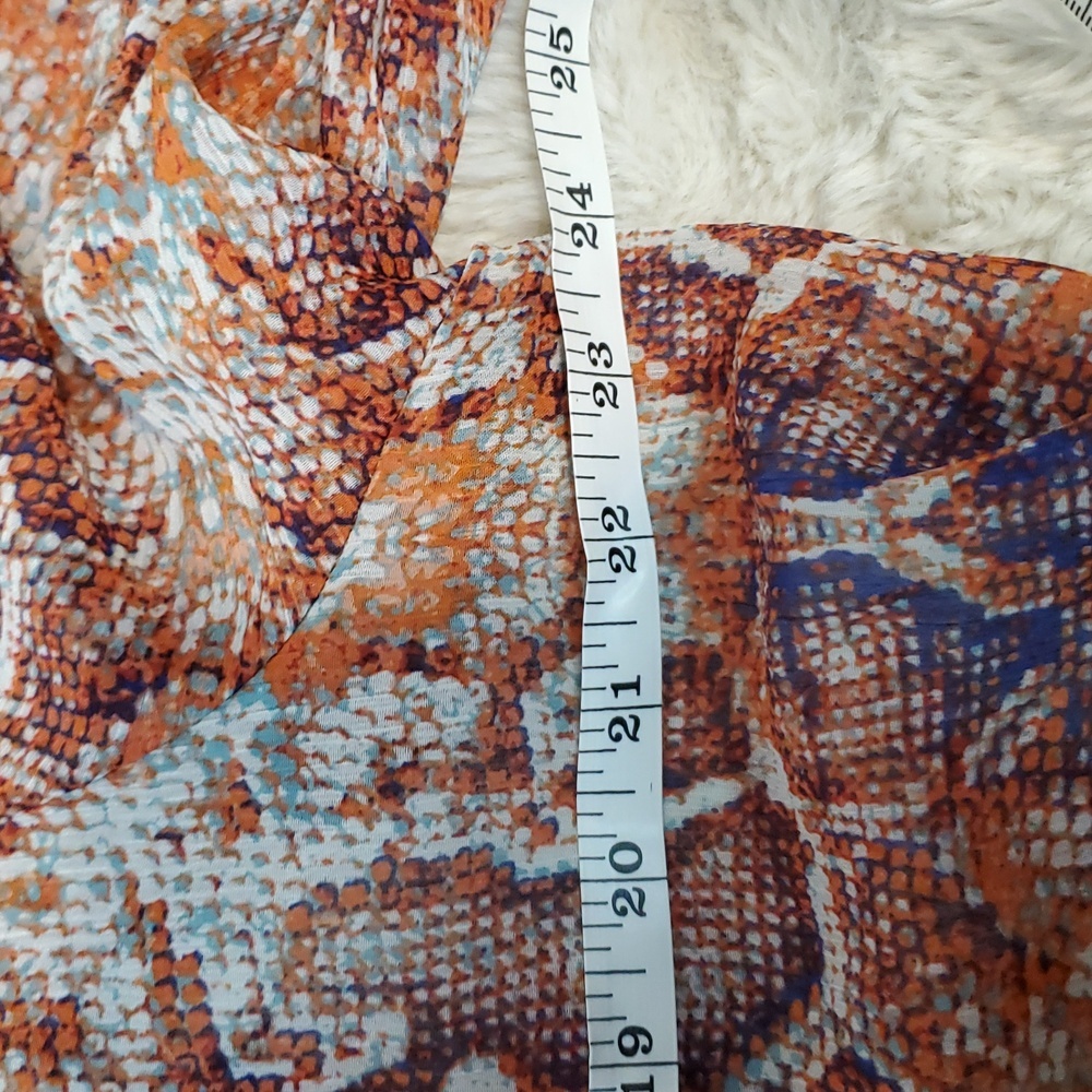 Figuero & Flower Burnt Orange Button Down Blouse XL - Picture 7 of 9